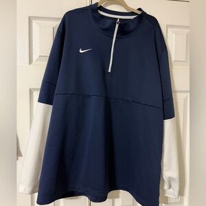Nike Dark Blue and White 1/4 zip men’s sweatshirt  4XL